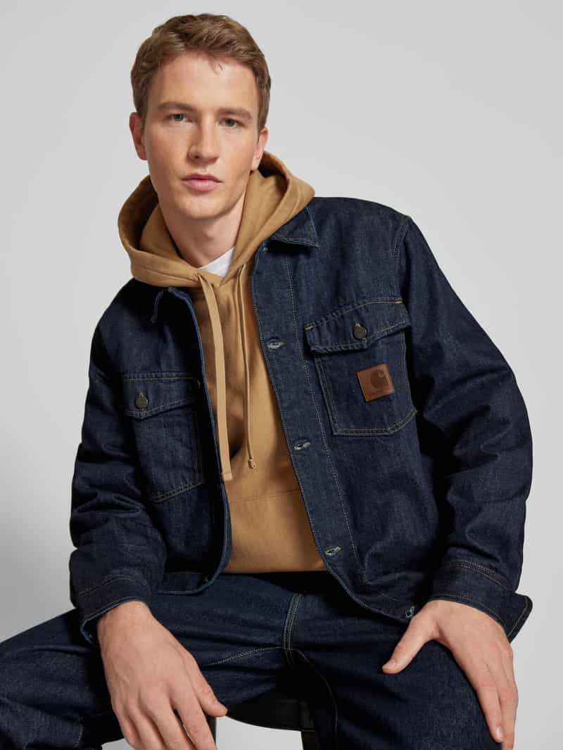 Carhartt Work In Progress Jeansjack met labelbadge model 'LINCOLN'