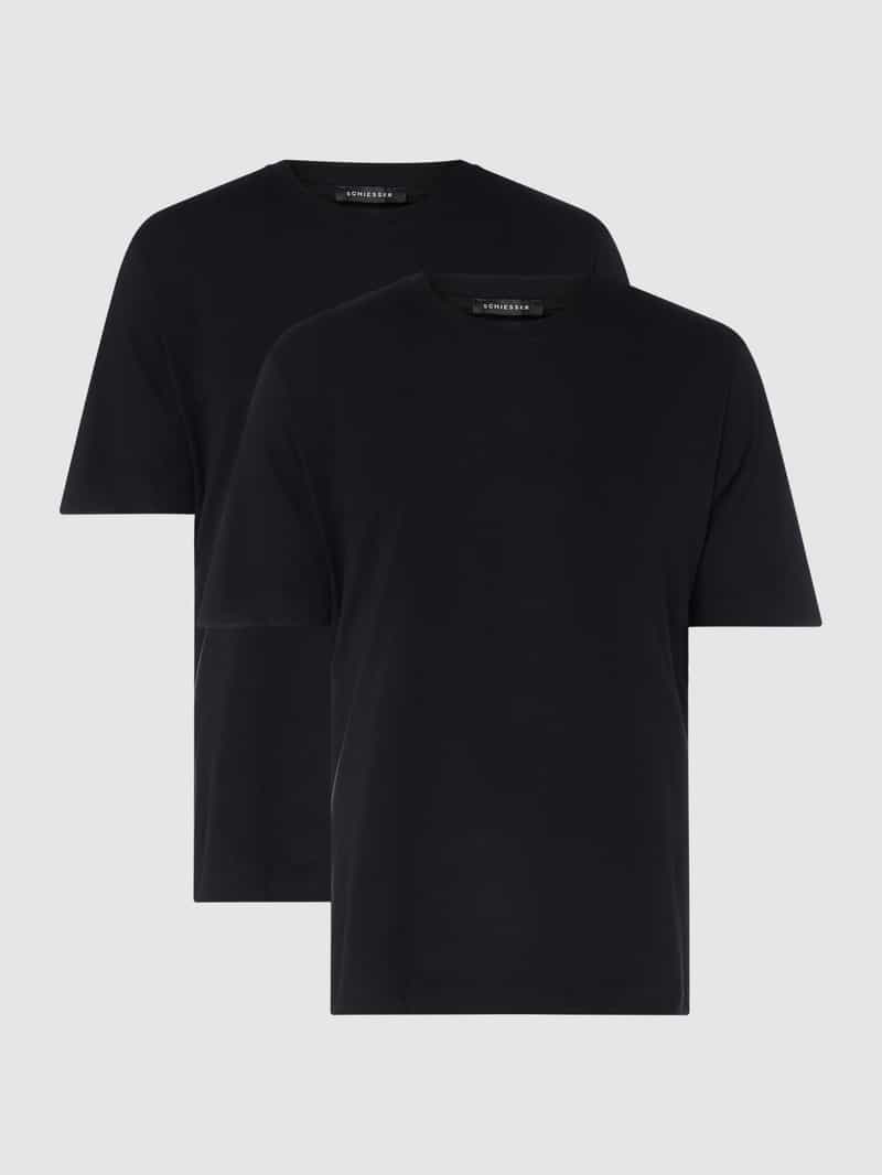 Schiesser Amerikaans T-shirt, per twee verpakt