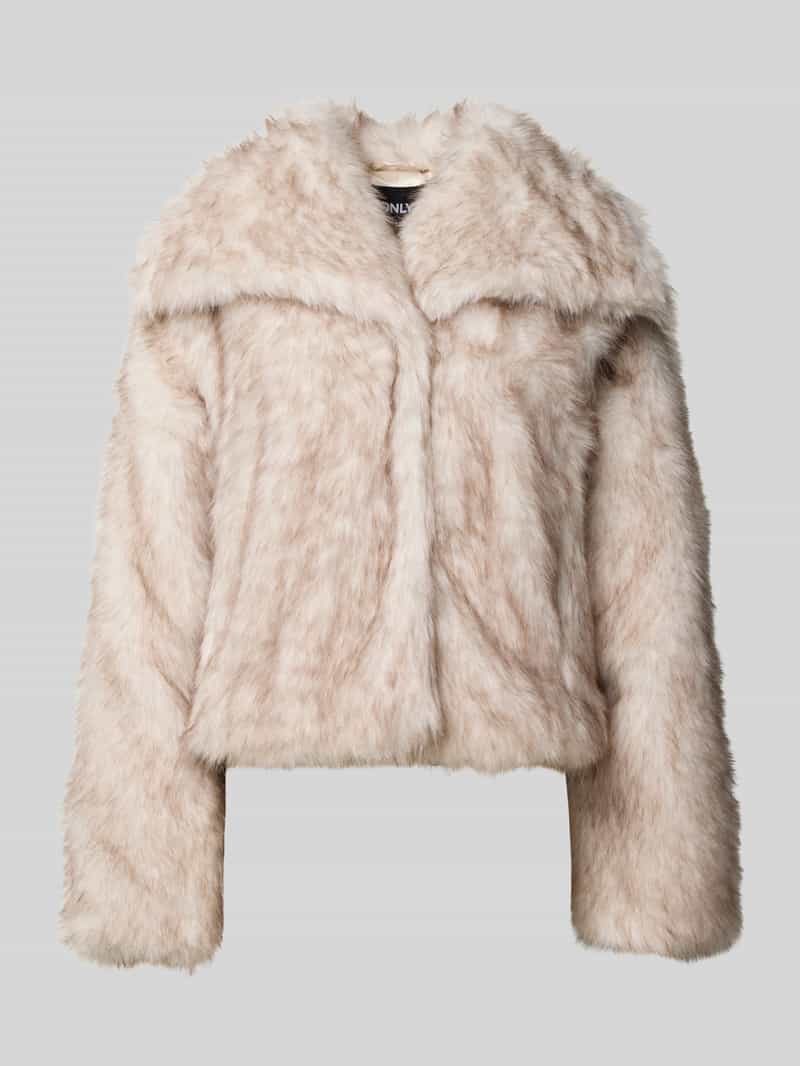 Only Relaxed fit jack van imitatiebont met haakjessluiting model 'DAWN LIFE'