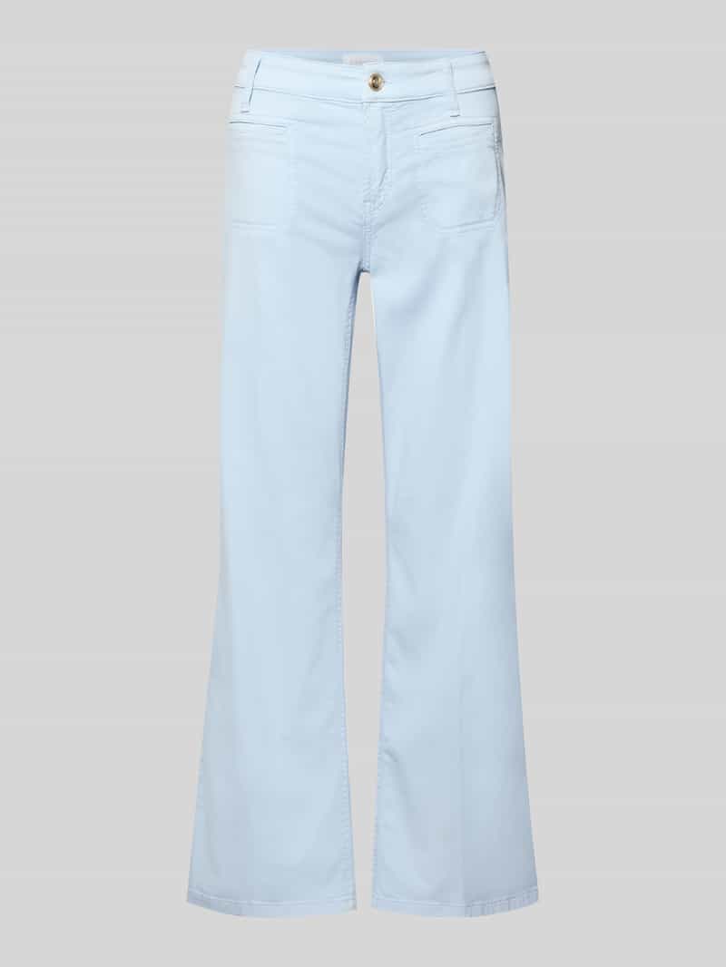 Korte jeans met persplooien en steekzakken