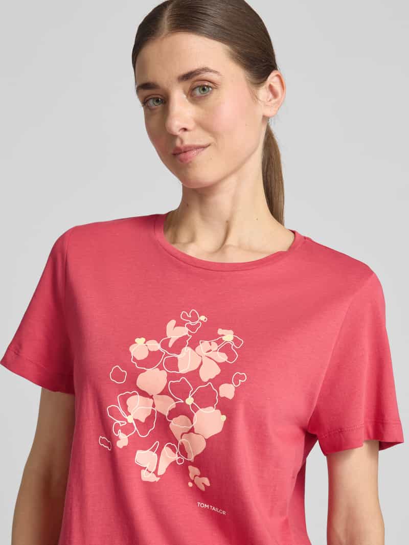 Tom Tailor Regular fit T-shirt van puur katoen