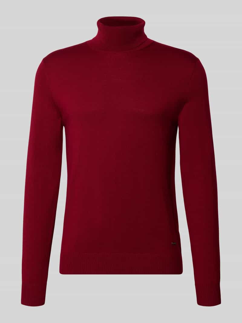 JOOP! Collection Coltrui van scheerwol met labeldetail