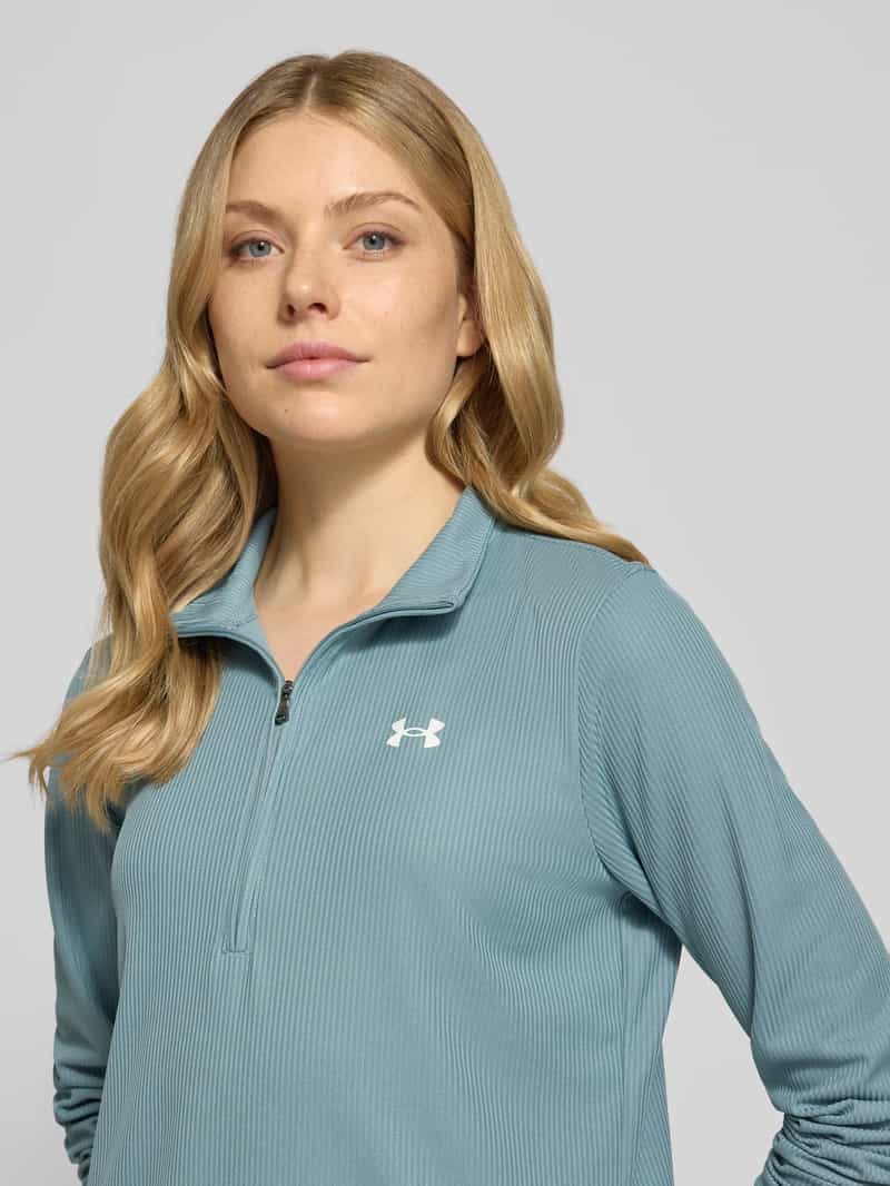 Under Armour Shirt met lange mouwen opstaande kraag en ritssluiting