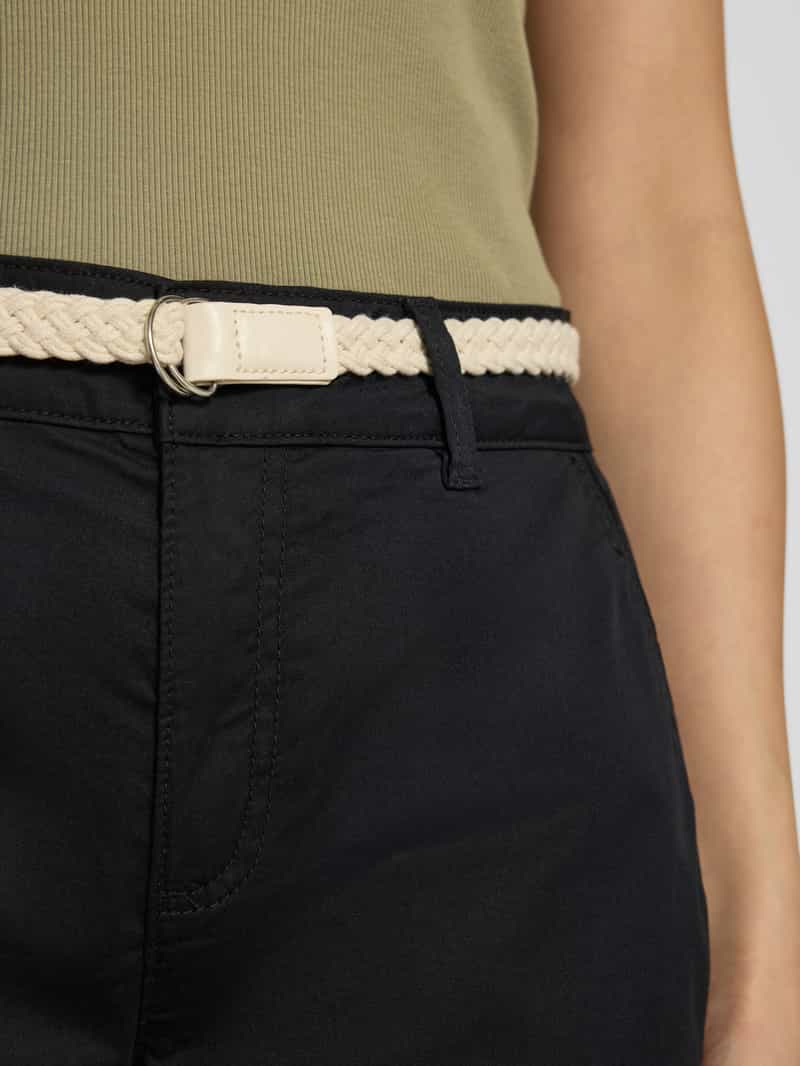 s.Oliver RED LABEL Regular fit korte chino met gevlochten riem