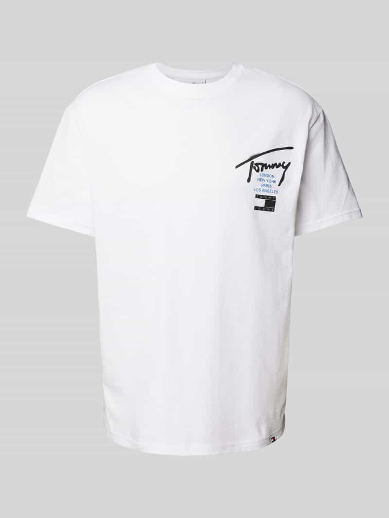 Tommy Jeans Regular fit T-shirt met labelprint