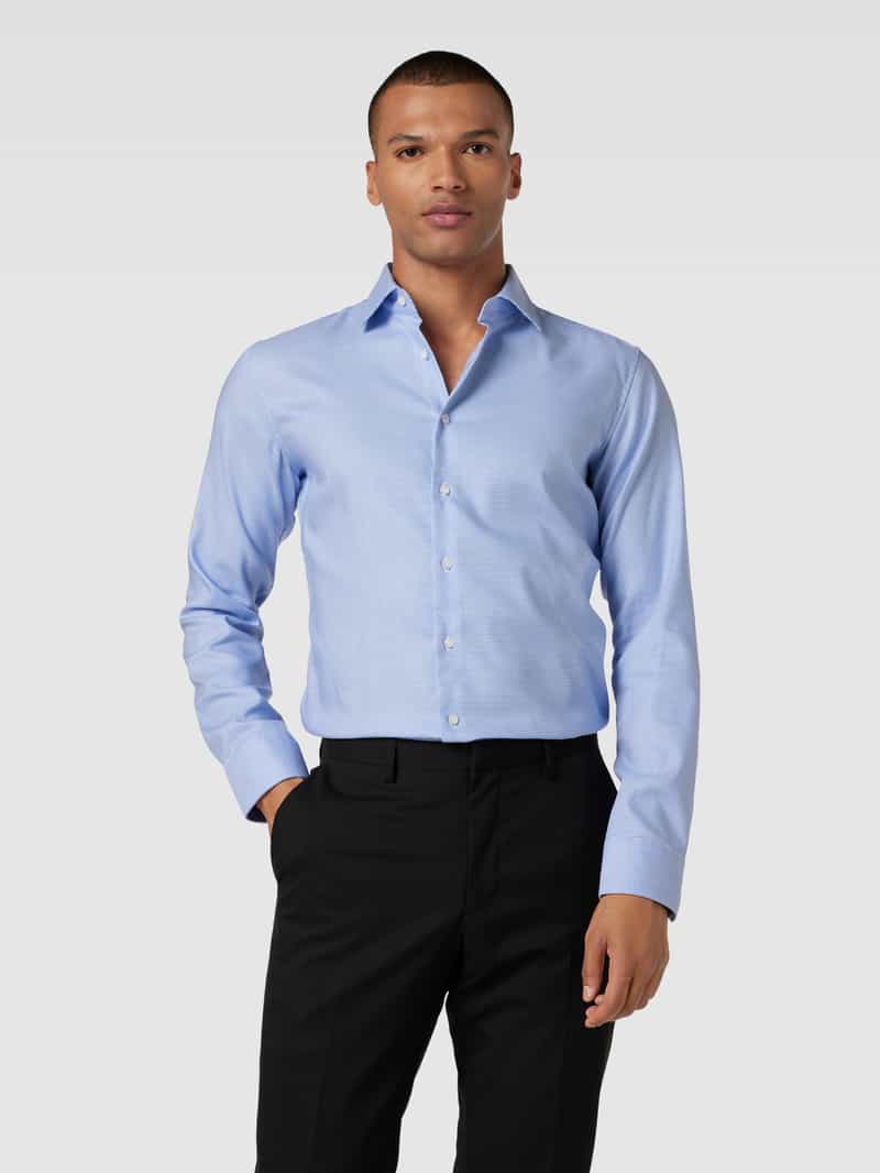 Super slim fit zakelijk overhemd met effen structuur Seidensticker Super SF