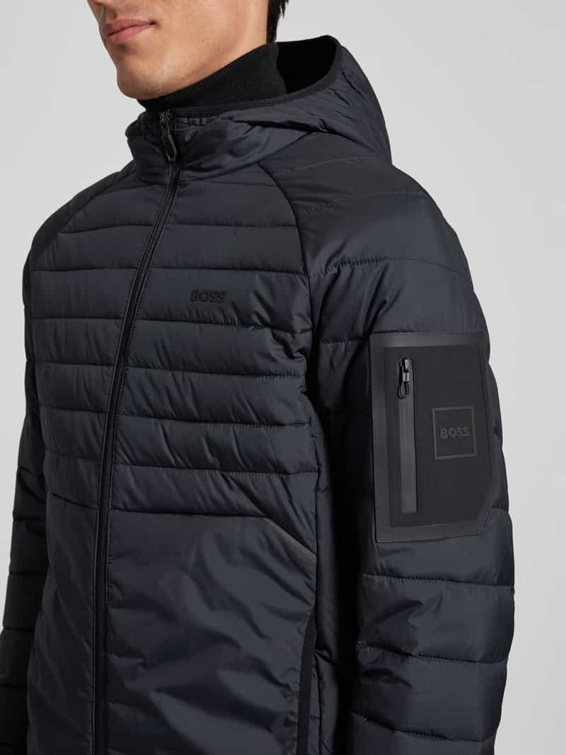 BOSS Green Gewatteerd jack met capuchon model 'Thor'