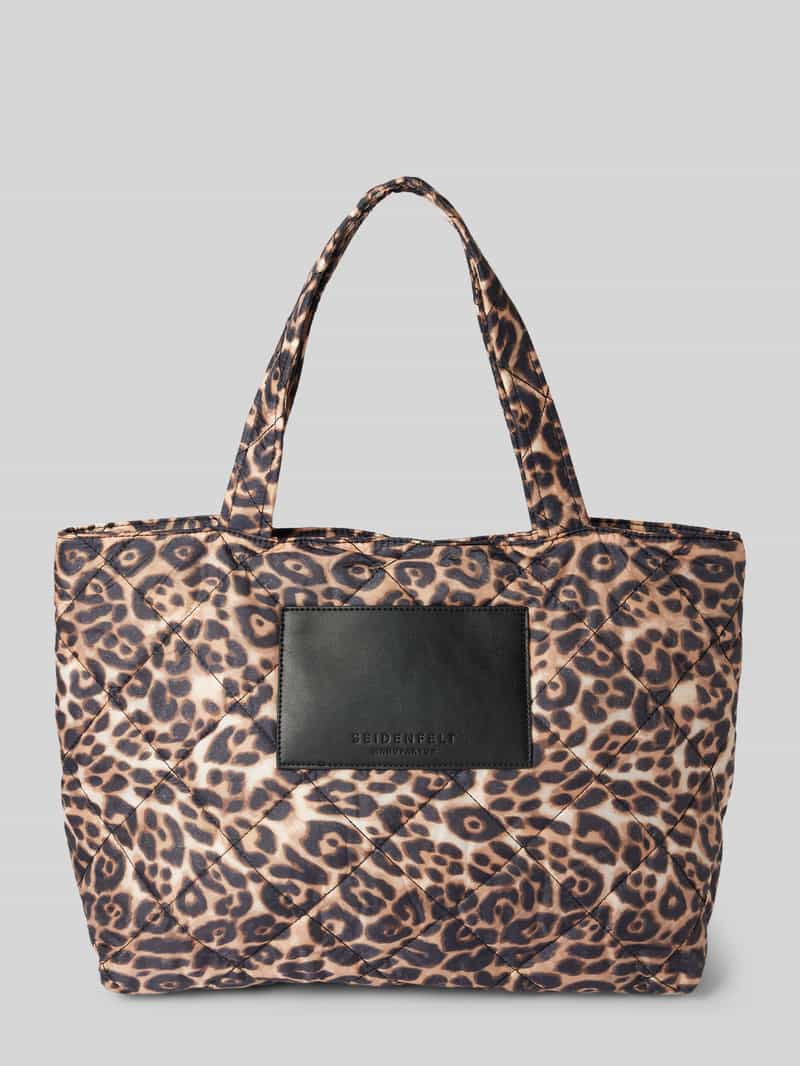 Seidenfelt Tote bag met labeldetail model 'EVENES'