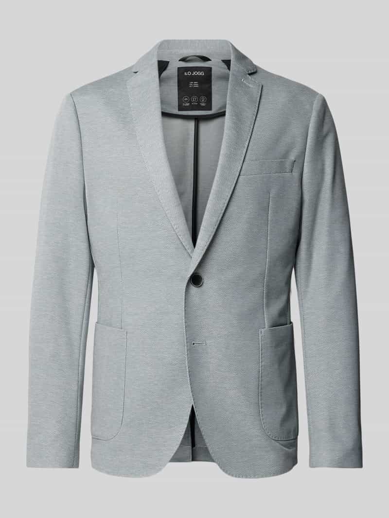 s.Oliver BLACK LABEL Slim fit colbert in tweekleurige piqué-jersey model 's.O JOGG'