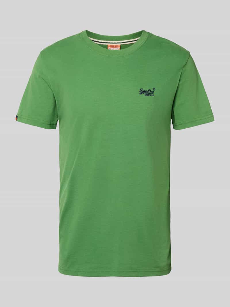 Superdry T-shirt met labelstitching