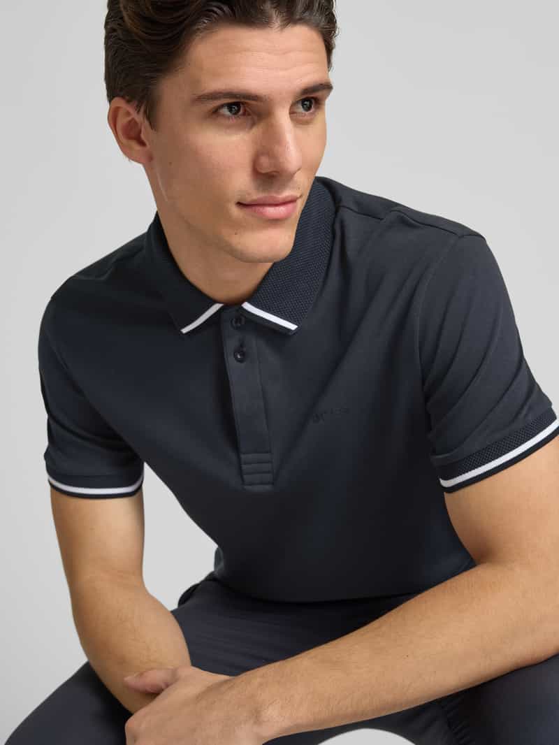 BOSS Green Regular fit poloshirt met labelprint model 'Paddy Lux Heritage'