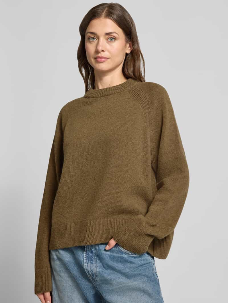ARMEDANGELS Loose fit pullover van pure wol middenbruin, foto 4