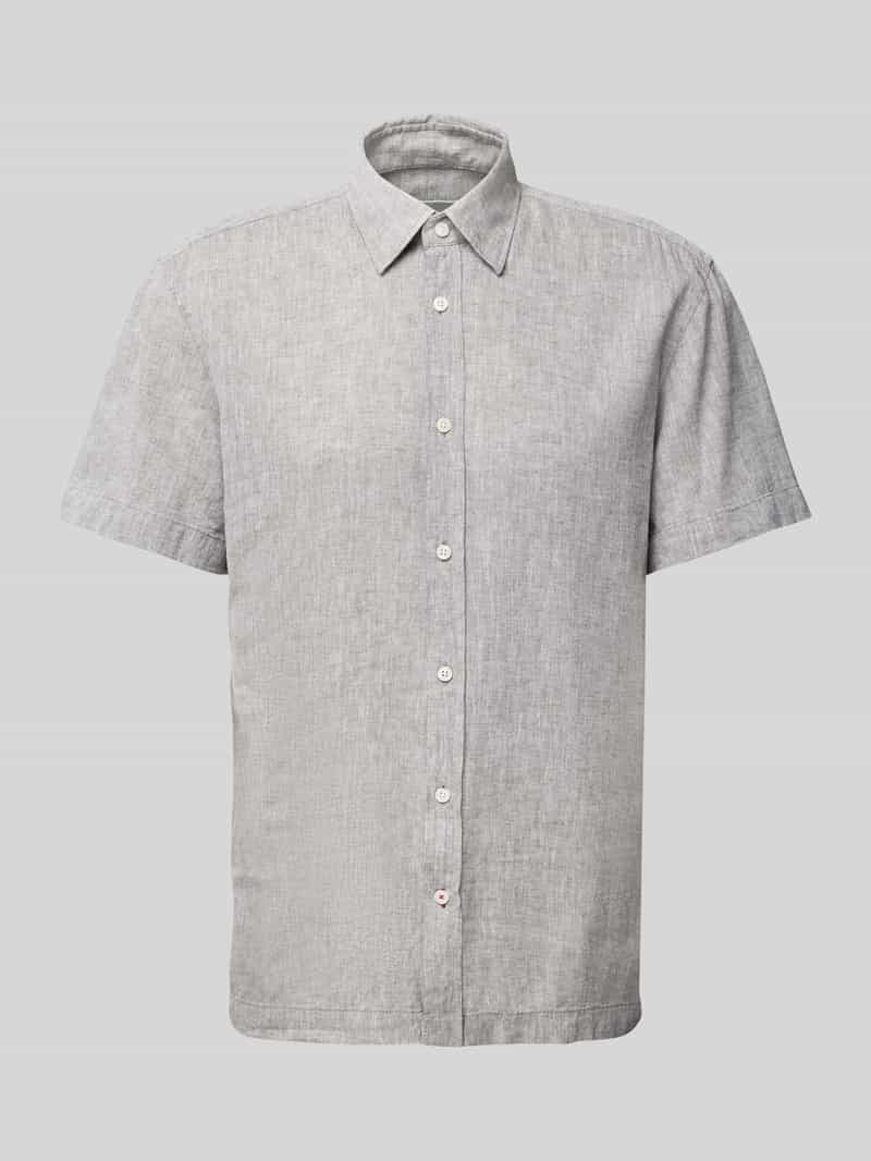 JOOP! JEANS Regular fit vrijetijdsoverhemd van een mix van linnen en katoen