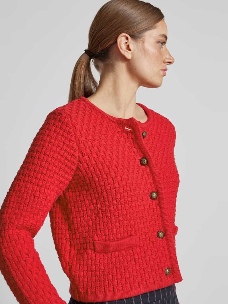 Jake*s Collection Gebreid vest met steekzakken