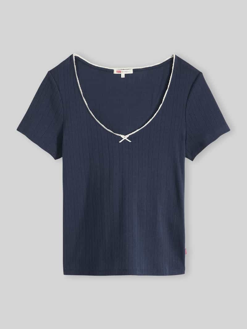 Slim fit t-shirt van puur katoen model 'SWEETIE'
