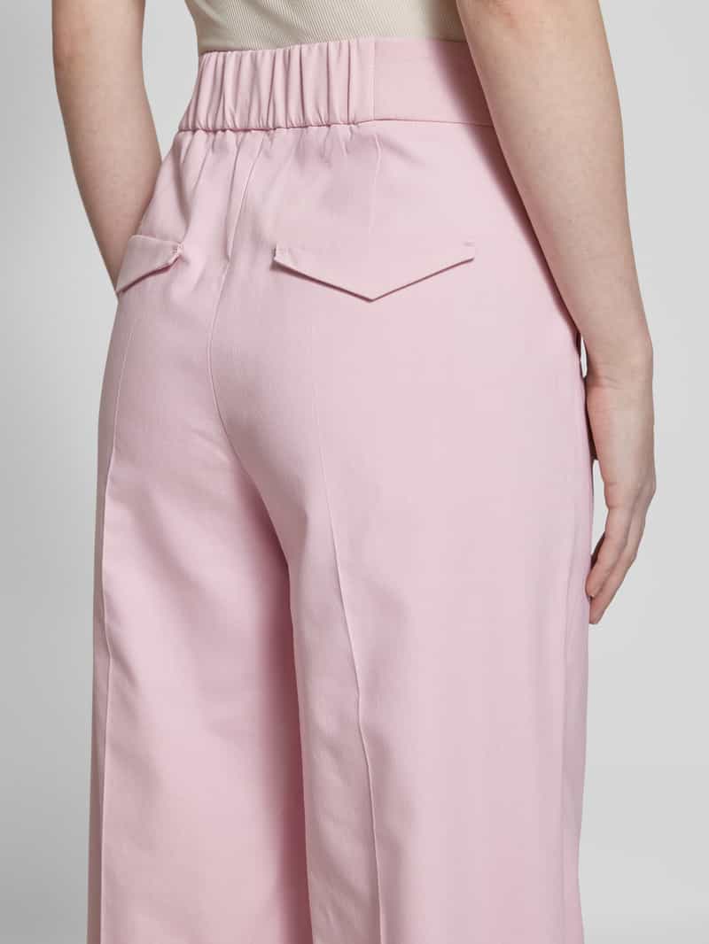 LUISA CERANO Wide leg bandplooibroek met steekzakken