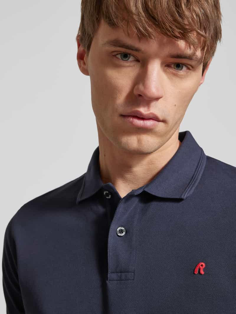 Replay Regular fit poloshirt met logostitching