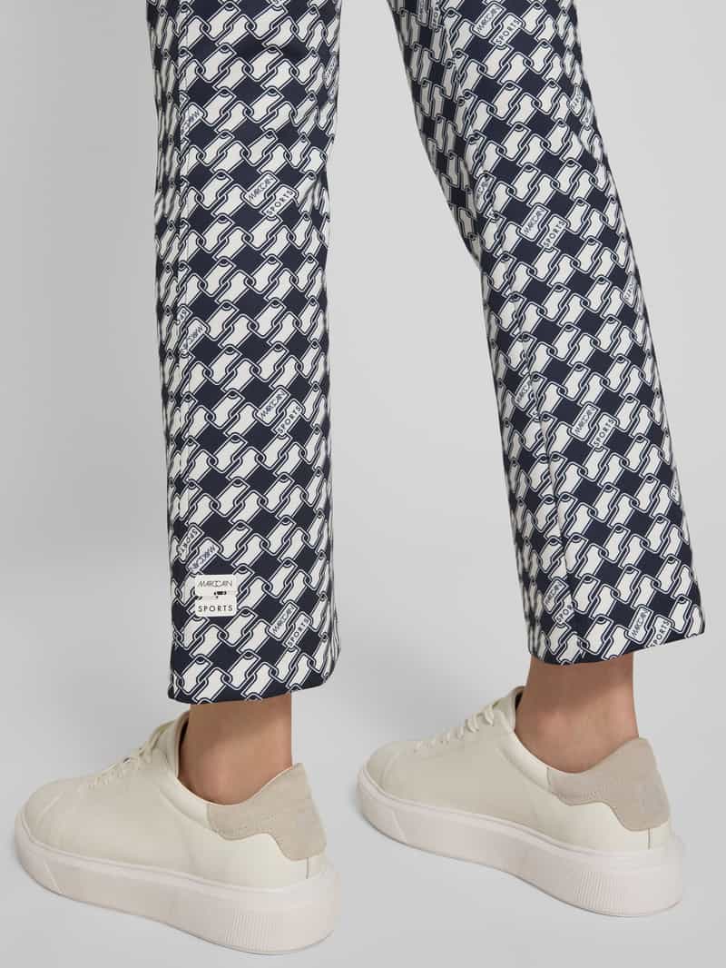 Marc Cain Feminine fit broek in all-over look met elastische band