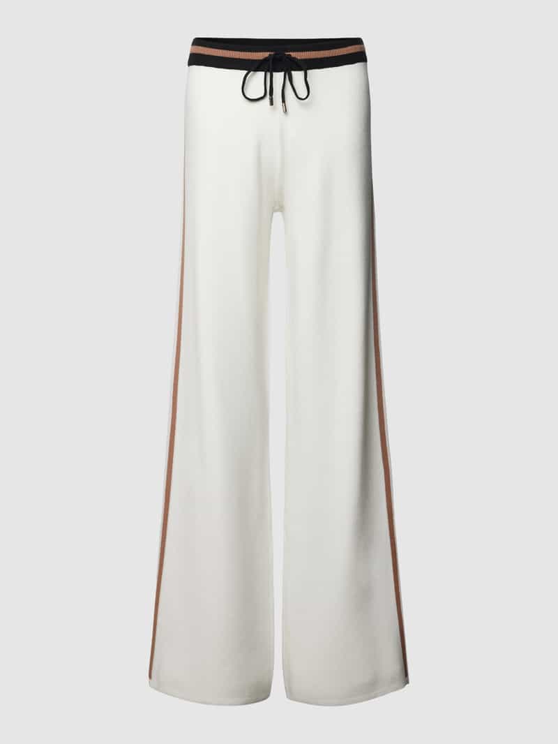 LIU JO SPORT Bootcut stoffen broek met contraststrepen