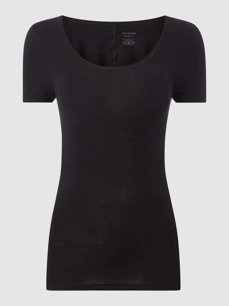 Slim fit t-shirt van viscosemix model 'Personal'