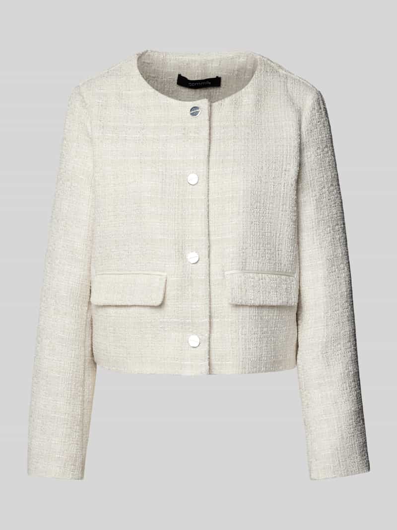 comma Blazer met structuurmotief