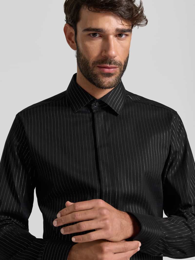 Eterna Slim fit zakelijk overhemd met kentkraag