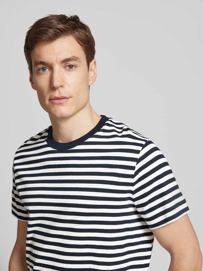 Marc O'Polo Regular fit T-shirt van puur katoen met streeppatroon