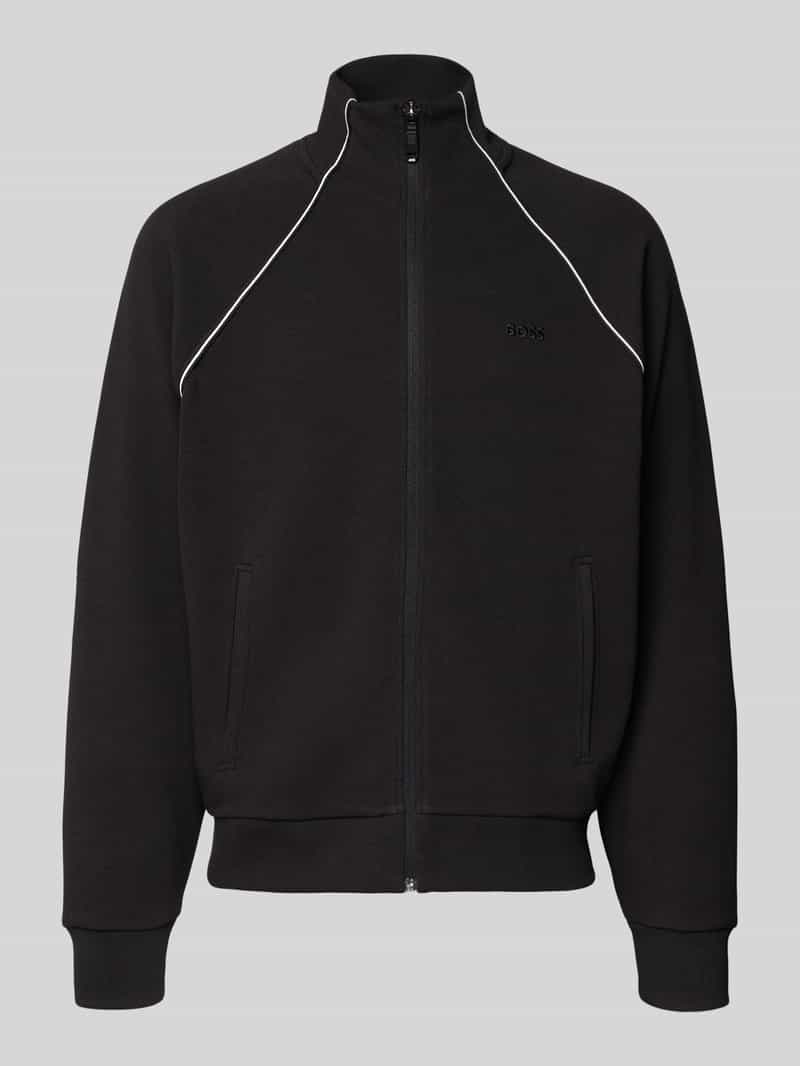 BOSS Green Regular fit sweatjack van katoenmix