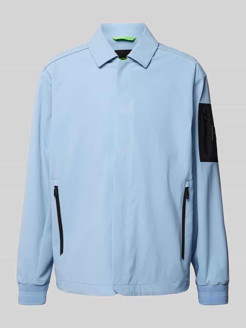 BOSS Green Relaxed fit jack met steekzakken model 'League'