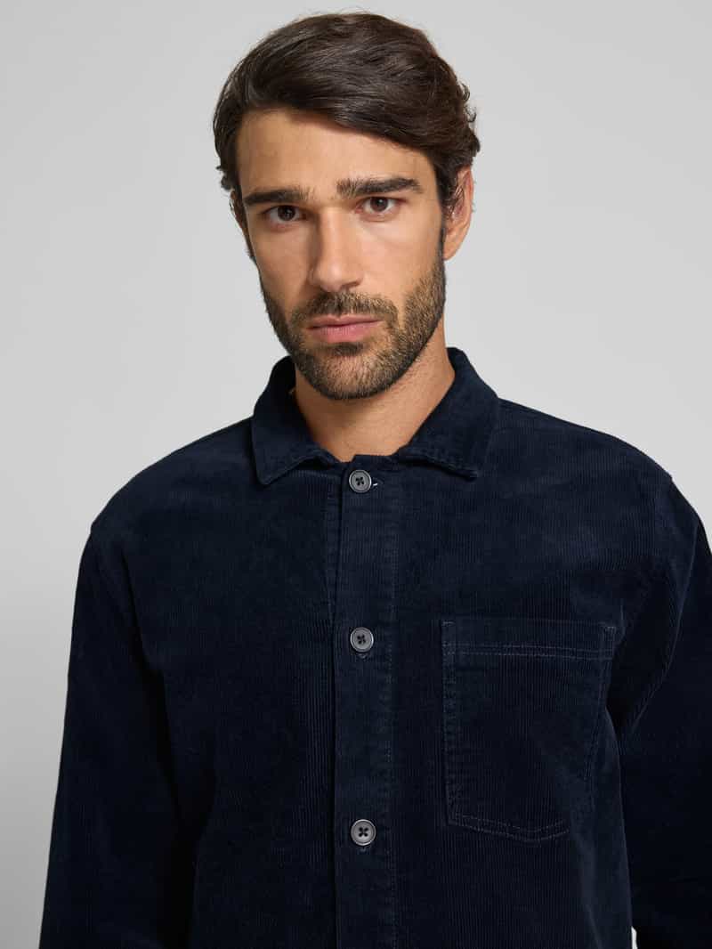 lindbergh Modern fit overhemdjack met borstzak model 'Superflex'