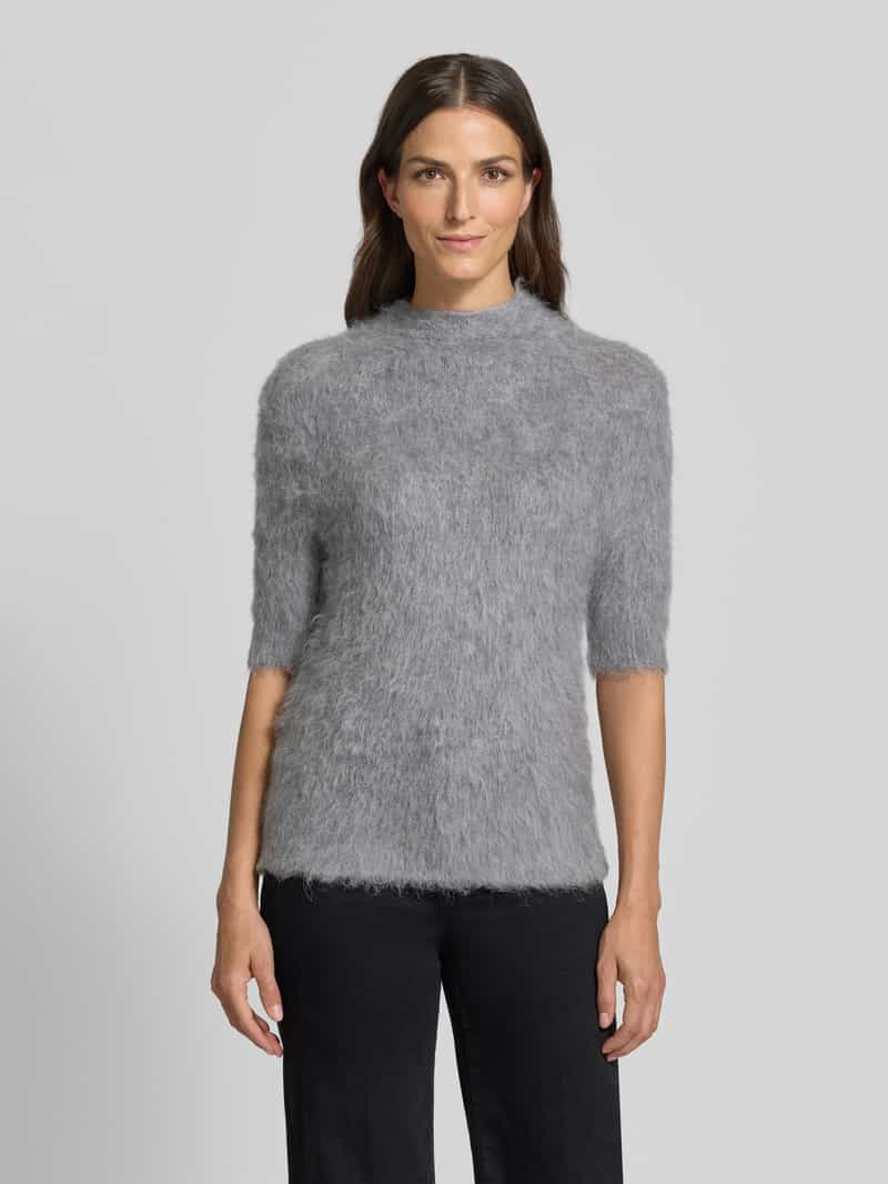 someday. Gebreid shirt van alpacamix met korte opstaande kraag