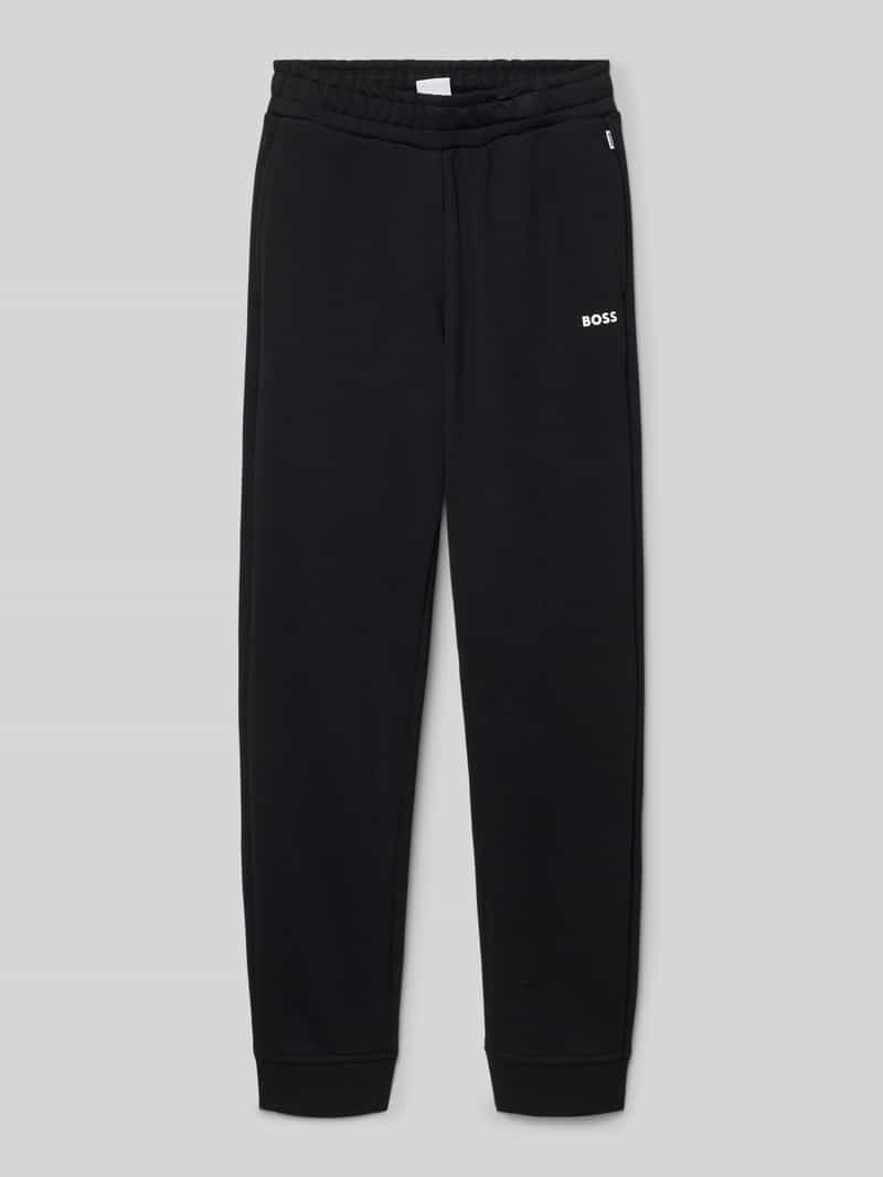 Boss Relaxed fit sweatpants met labelprint