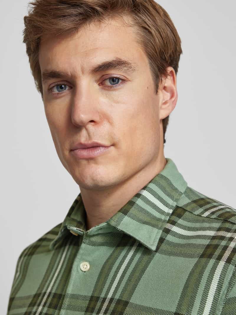 Marc O'Polo Regular fit vrijetijdsoverhemd van geruite biologisch katoen