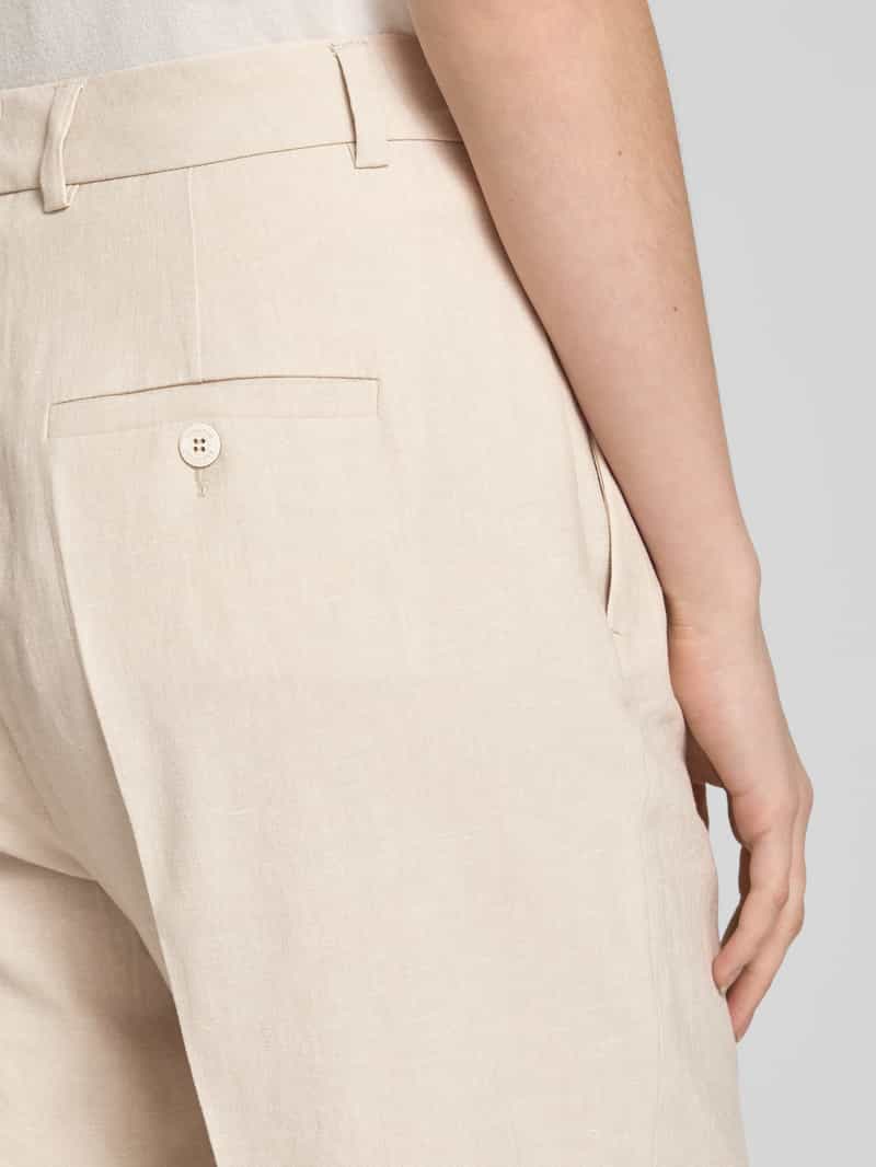 SEDUCTIVE Broek van linnenmix met persplooien model 'DOMINICA'