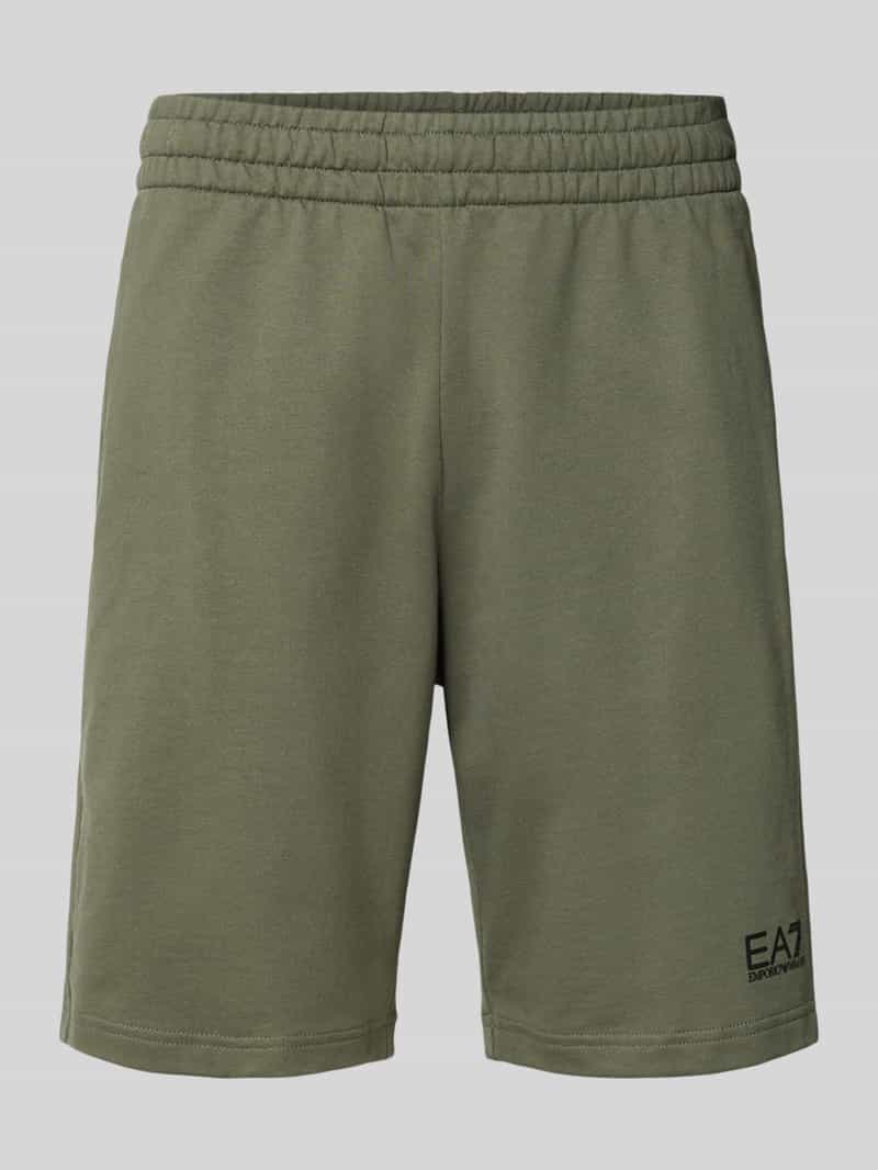 EA7 Emporio Armani Korte broek met labeldetail