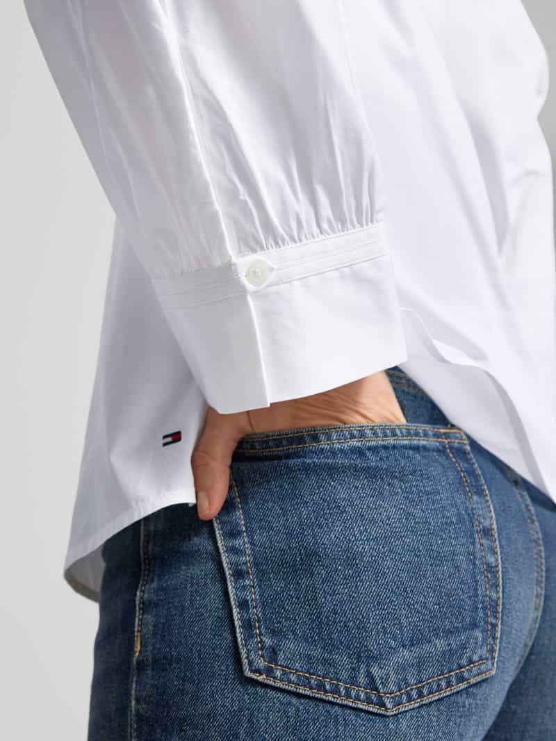 Tommy Hilfiger Regular fit blouse met lange mouwen van puur katoen