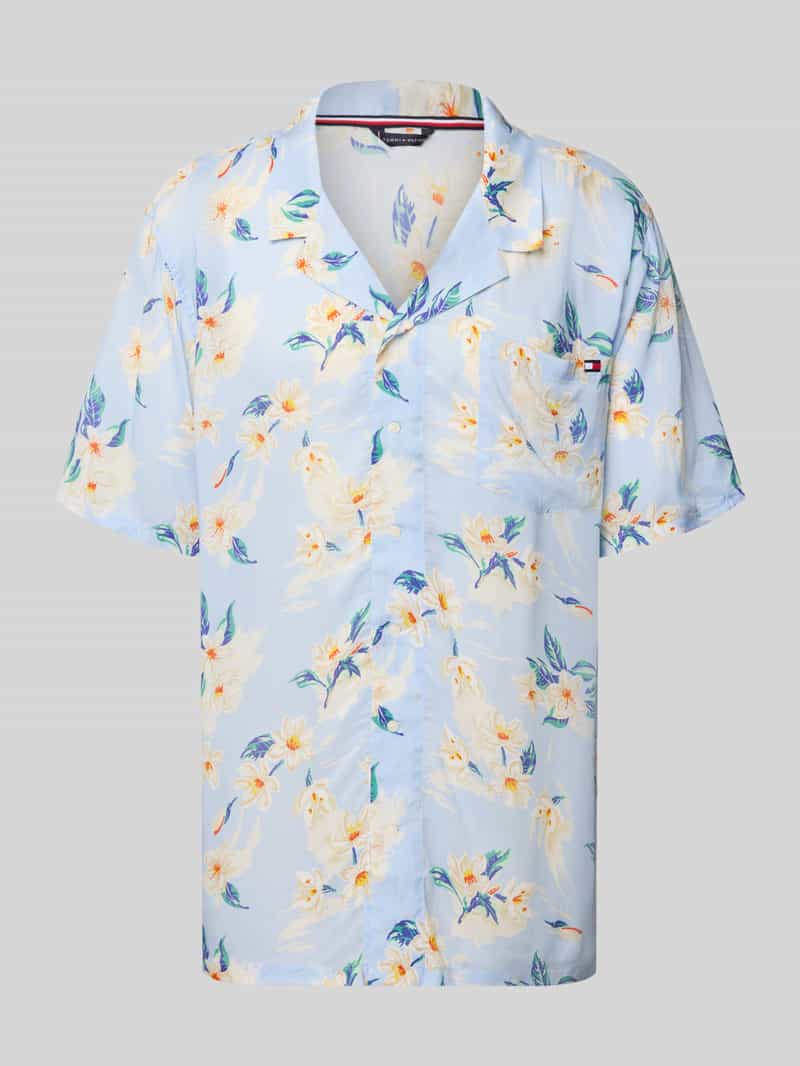 Tommy Hilfiger Regular fit bowlingoverhemd van een mix van modal en viscose