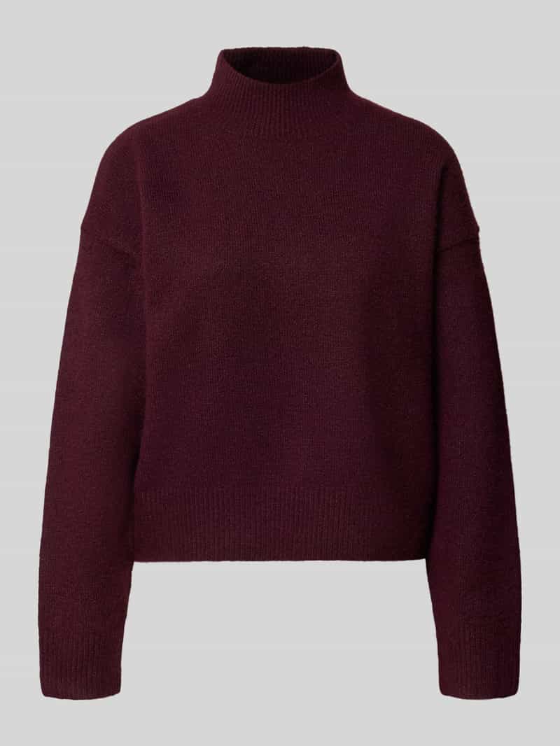 Col-pullover met wol en ronde hals