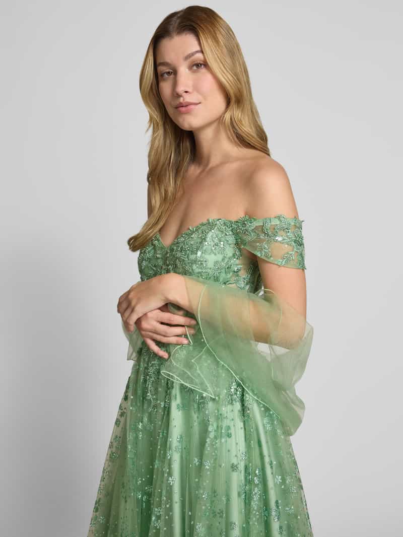 Unique Avondjurk van glittermesh