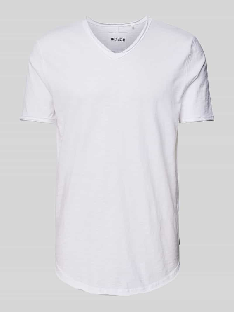 Only & Sons T-shirt met V-hals, model 'BENNE'