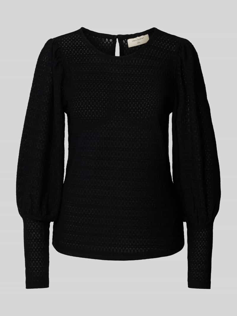FREE QUENT Blouseshirt met ronde hals model 'BLONDY'