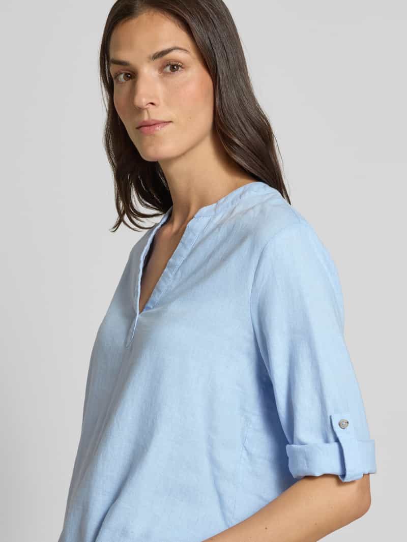 s.Oliver RED LABEL Regular fit blousetop van mix van linnen en viscose