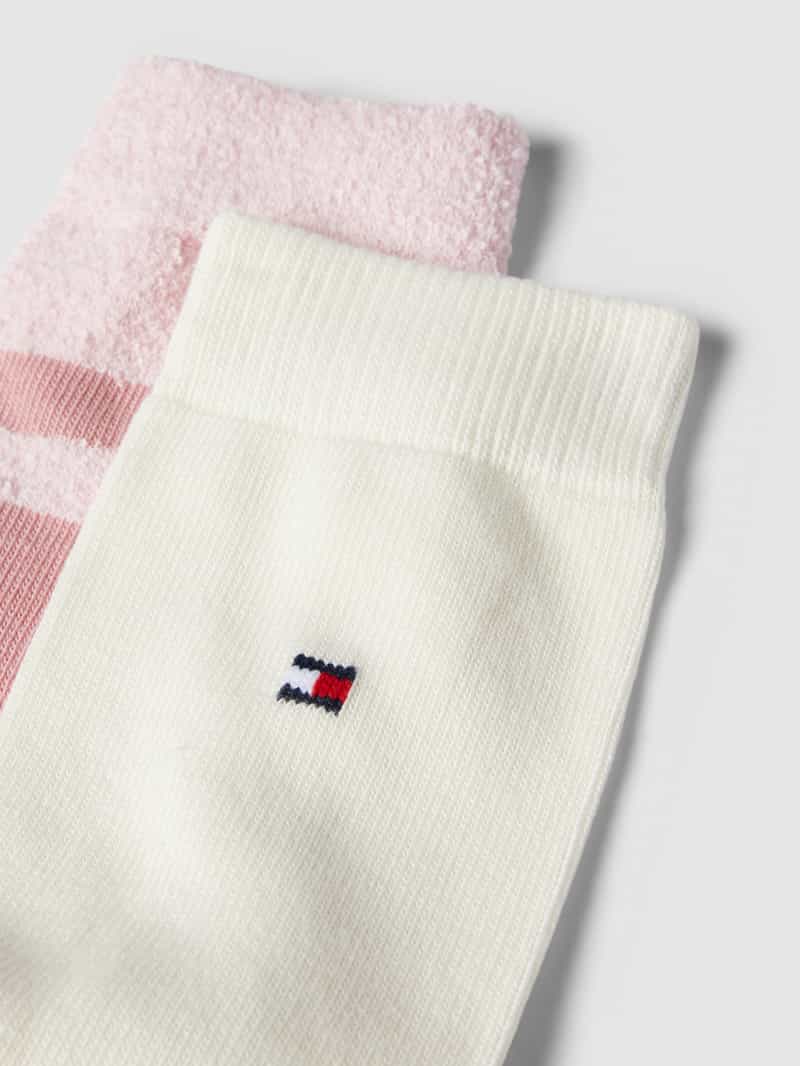 Tommy Hilfiger Sokken met labelstitching in een set van 2 paar