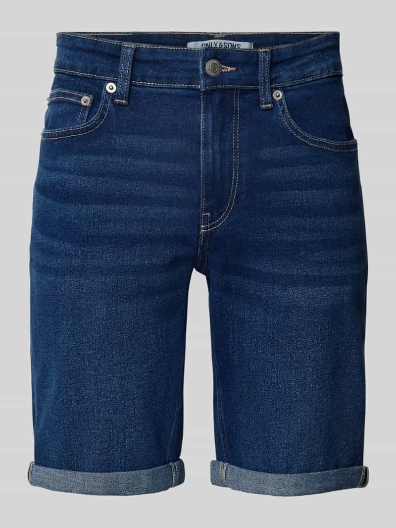 Only & Sons Regular fit korte jeans van katoenmix