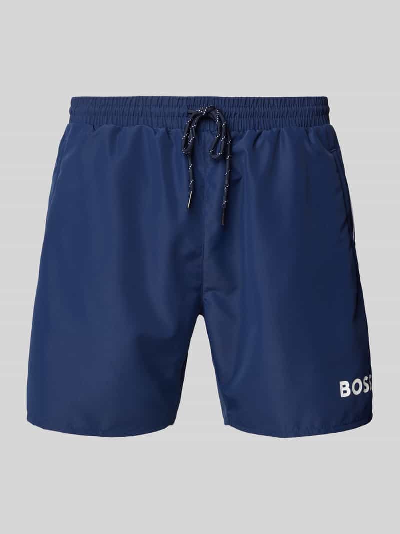 Boss Relaxed fit zwembroek met labelprint model 'STARFISH'