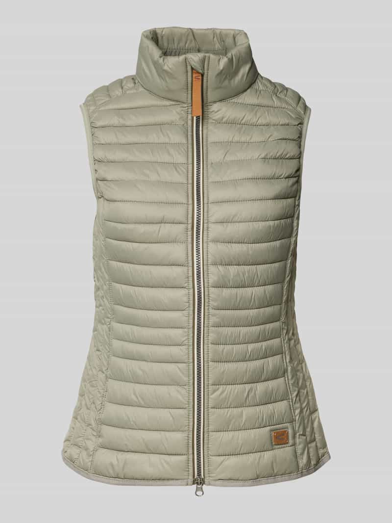 camel active Regular fit bodywarmer met opstaande kraag en labeldetail