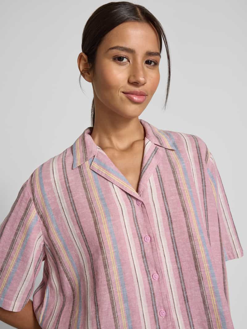 Jake*s Casual Linnen blouse met streepmotief
