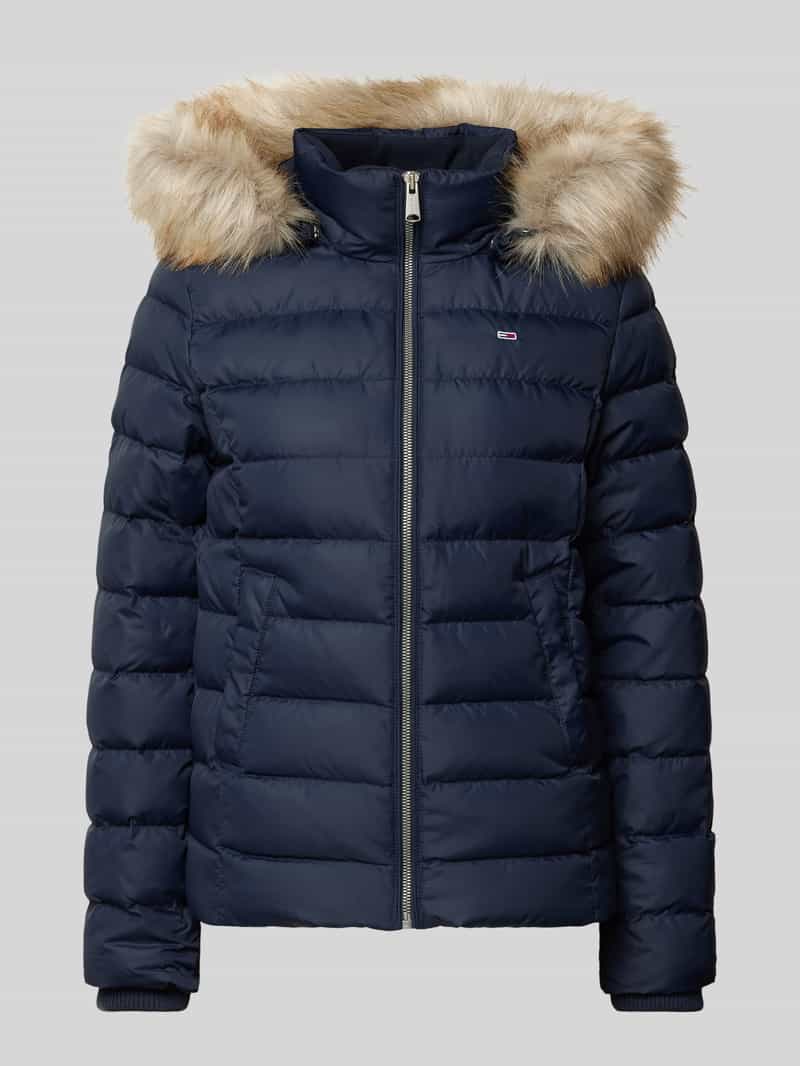 Tommy Jeans Gewatteerd jack met imitatiebont en capuchon