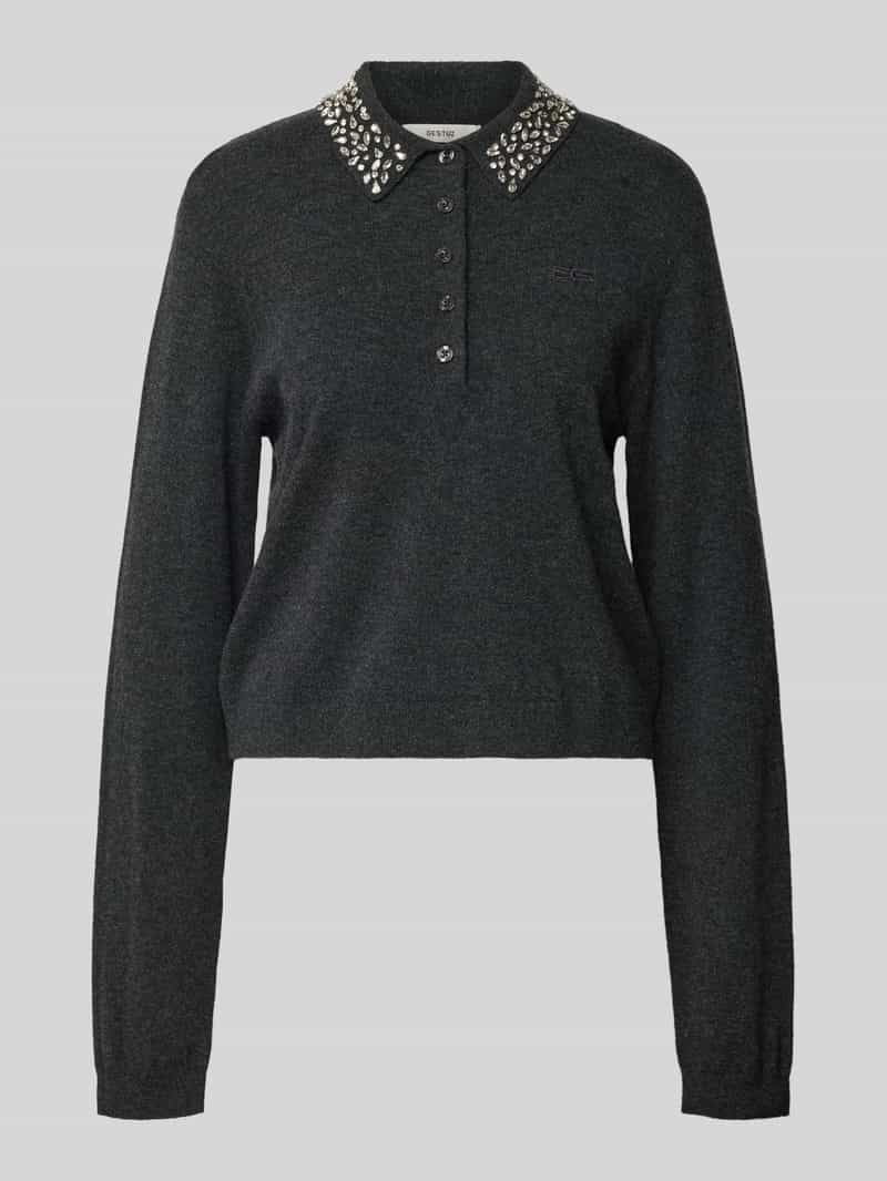 Gestuz Gebreide pullover met polokraag model 'manzi'