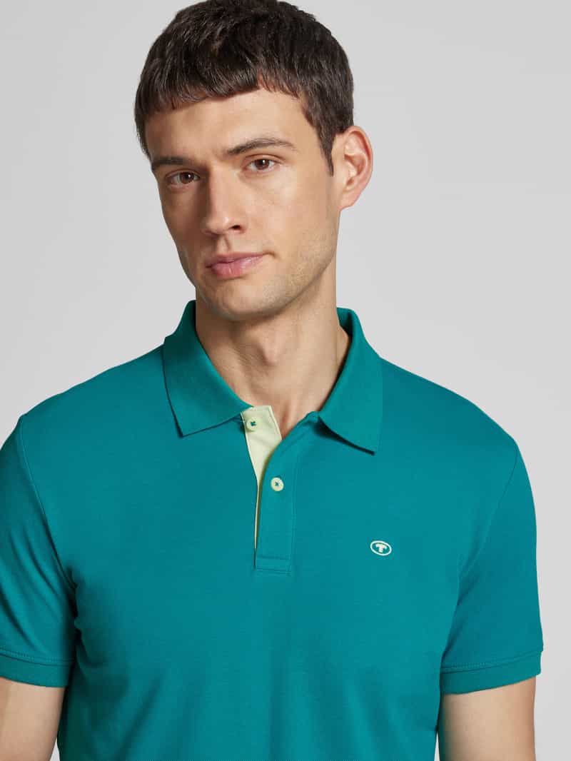 Tom Tailor Regular fit poloshirt van katoen-piqué met logostitching